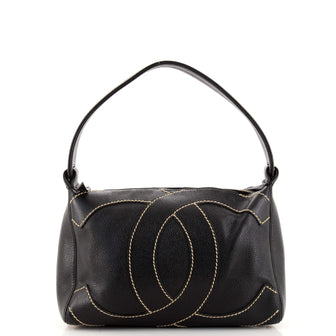 Chanel CC Stitch Shoulder Bag Caviar Small