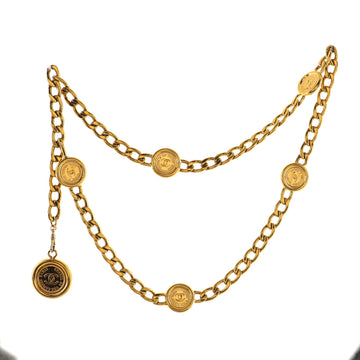 Chanel Vintage Medallion Charms Chain Belt Metal