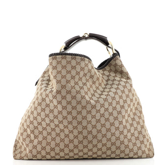 Gucci Horsebit Hobo GG Canvas Large