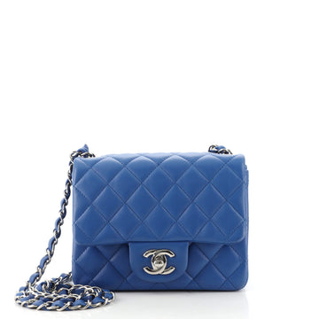 Chanel Square Classic Single Flap Bag Quilted Lambskin Mini