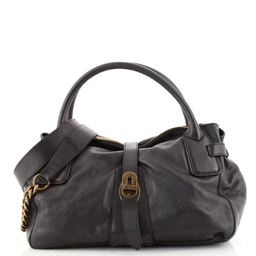 Burberry Turn Lock Tote Buffalo Leather East West