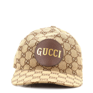 Gucci Logo Patch Baseball Cap GG Canvas