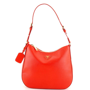 Prada Lux Zip Hobo Saffiano Leather Medium