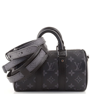 Louis Vuitton Keepall Bandouliere Bag Reverse Monogram Eclipse Canvas XS