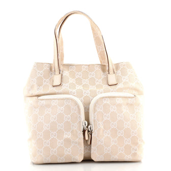 Gucci Double Pocket Tote GG Canvas Small