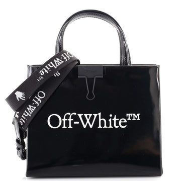 Off White Box Tote Printed Patent Mini