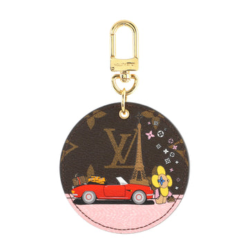 Louis Vuitton Round Illustre Keychain Limited Edition Vivienne Xmas Monogram Canvas