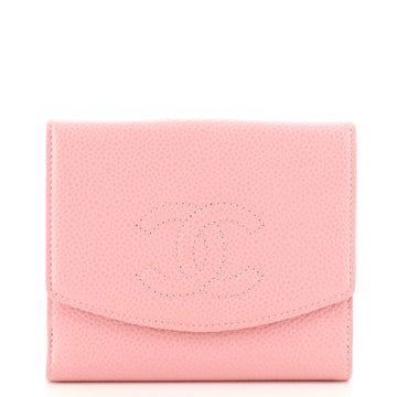 Chanel Vintage Timeless Bifold Wallet Caviar Compact