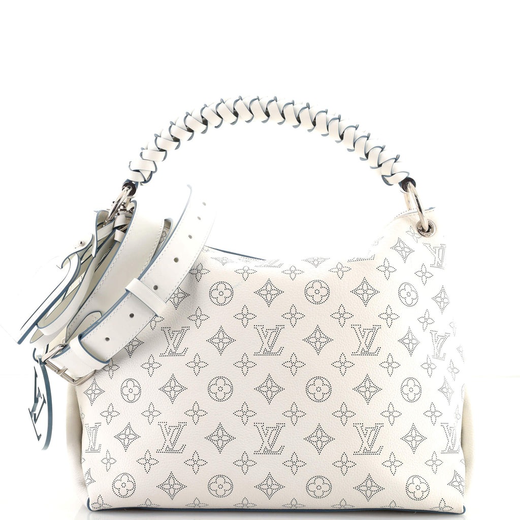 Beaubourg hobo leather handbag Louis Vuitton Silver in Leather