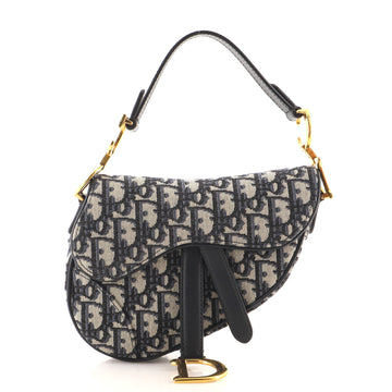 Christian Dior Saddle Handbag Oblique Canvas Mini