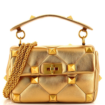Valentino Roman Stud Flap Bag Quilted Leather Medium