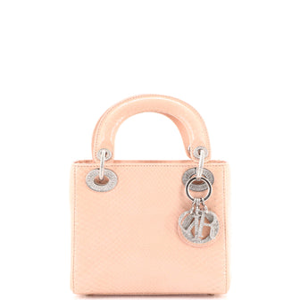 Lady Dior Bag Python with Crystals Mini