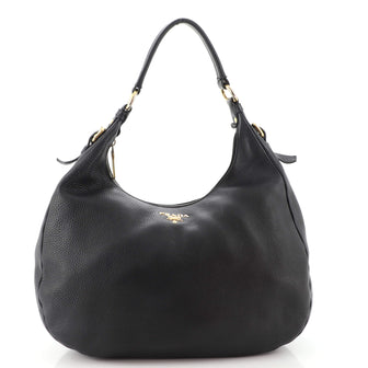 Prada Zip Top Hobo Vitello Daino Medium