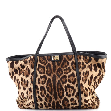 Dolce & Gabbana Miss Escape Open Tote Printed Canvas Large