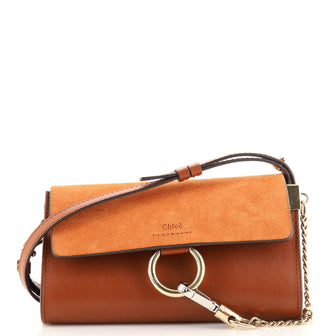 Chloe Faye Shoulder Bag Leather and Suede Mini