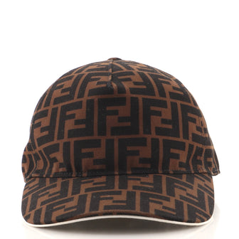 Fendi Logo Baseball Cap Zucca Canvas