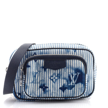 Louis Vuitton Outdoor Pouch Limited Edition Monogram Watercolor Stripes Denim