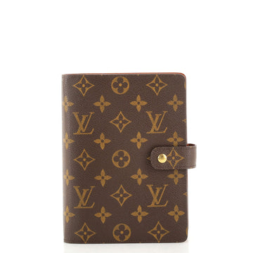 Louis Vuitton Ring Agenda Cover Monogram Canvas MM