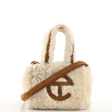 Telfar UGG Reverse Shopping Tote Shearling and Suede Small