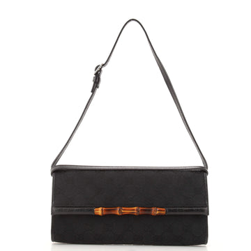 Gucci Bamboo Bar Clutch GG Canvas