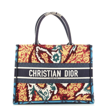 Christian Dior Book Tote Embroidered Canvas Medium
