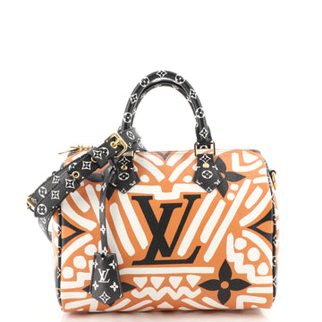 Louis Vuitton Speedy Bandouliere Bag Limited Edition Crafty Monogram Giant 25