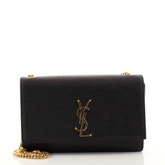 Saint Laurent Classic Monogram Crossbody Bag Grainy Leather Medium