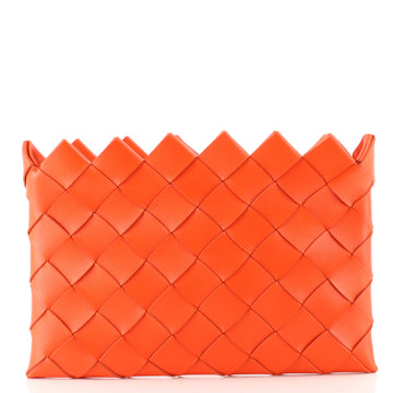 Bottega Veneta Zip Wristlet Pouch Maxi Intrecciato Leather
