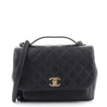 Chanel Business Affinity Flap Bag Quilted Caviar Large