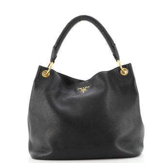 Prada Rolled Hobo Vitello Daino Large
