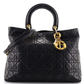 Christian Dior Lady Dior Bag Cannage Quilt Lambskin Large