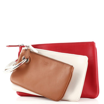 Fendi Triplette Pouch Set Calfskin
