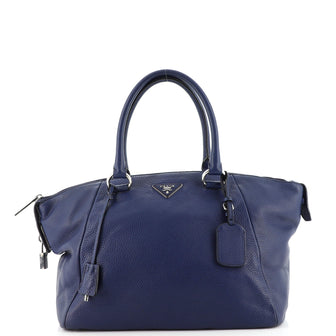 Prada Double Handle Satchel Vitello Daino Large