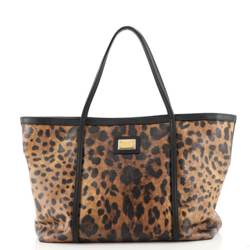 Dolce & Gabbana Miss Escape Open Tote Printed Coated Canvas Medium
