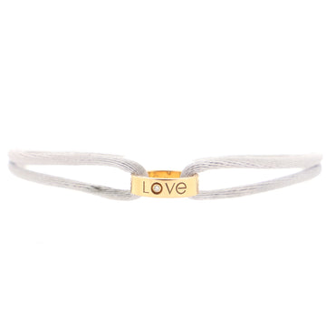 Cartier Charity Love Cord Bracelet Silk Cord with 18K Rose Gold and Diamond