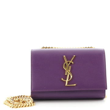 Saint Laurent Classic Monogram Crossbody Bag Grainy Leather Small
