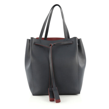 Celine Phantom Tie Cabas Tassel Tote Leather Medium blue