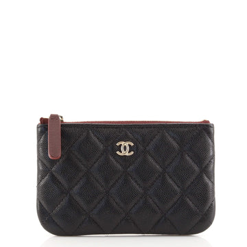 Chanel Classic O Case Pouch Quilted Caviar Mini