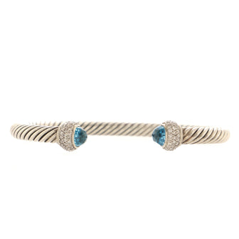 David Yurman Cable Classic Candy Bracelet Sterling Silver with Topaz and Diamonds