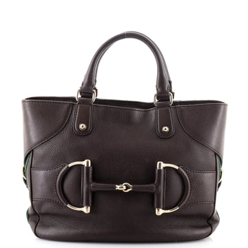 Gucci Horsebit Web Tote Leather Medium