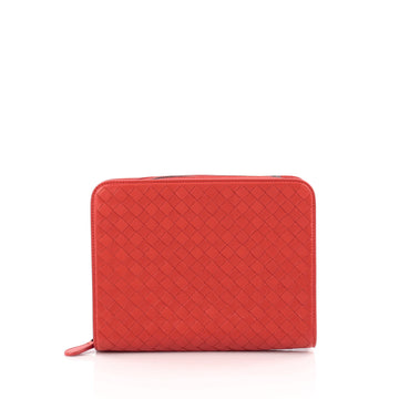 Bottega Veneta Wallet on Chain Crossbody Bag Intrecciato Nappa Small red