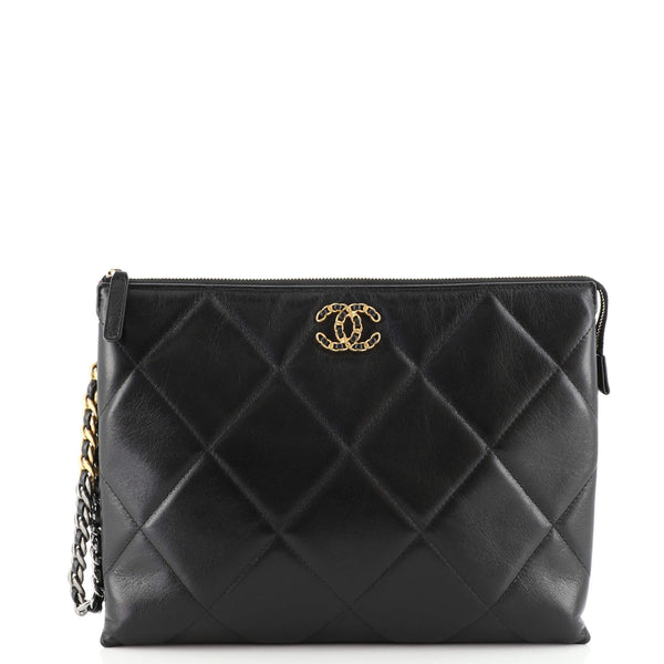 Chanel 19 Wallet On Chain WOC Quilted Houndstooth Tweed Blue White – Coco  Approved Studio