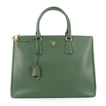 Prada Double Zip Lux Tote Saffiano Leather Medium green