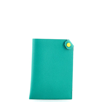 Hermes Bicolor Tarmac Passport Holder Leather