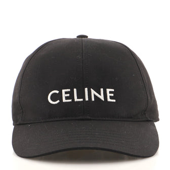 Celine Logo Baseball Cap Embroidered Canvas