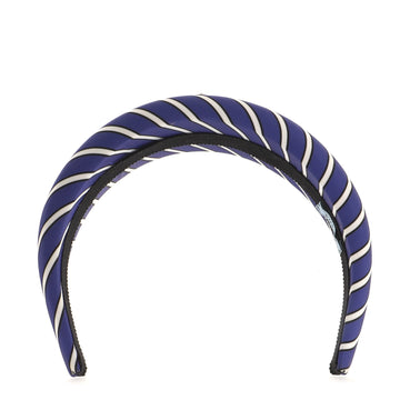 Prada Triangle Logo Headband Printed Satin