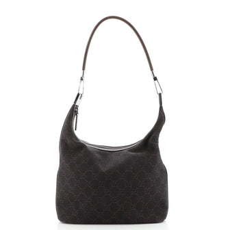 Gucci Vintage Clasp Handle Hobo GG Canvas Medium