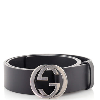 Gucci Interlocking G Belt Leather Wide