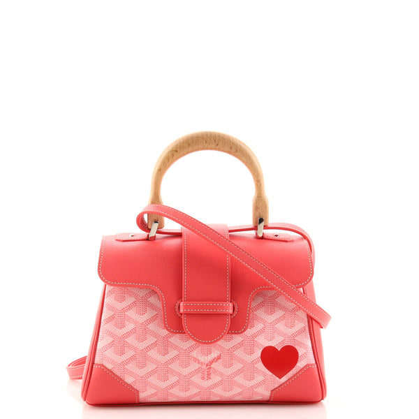 Goyard Saigon Top Handle Bag Coated Canvas with Leather Mini 155825
