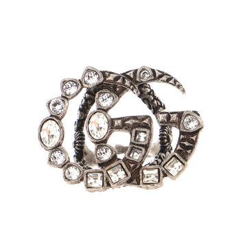 Gucci GG Ring Metal with Crystals